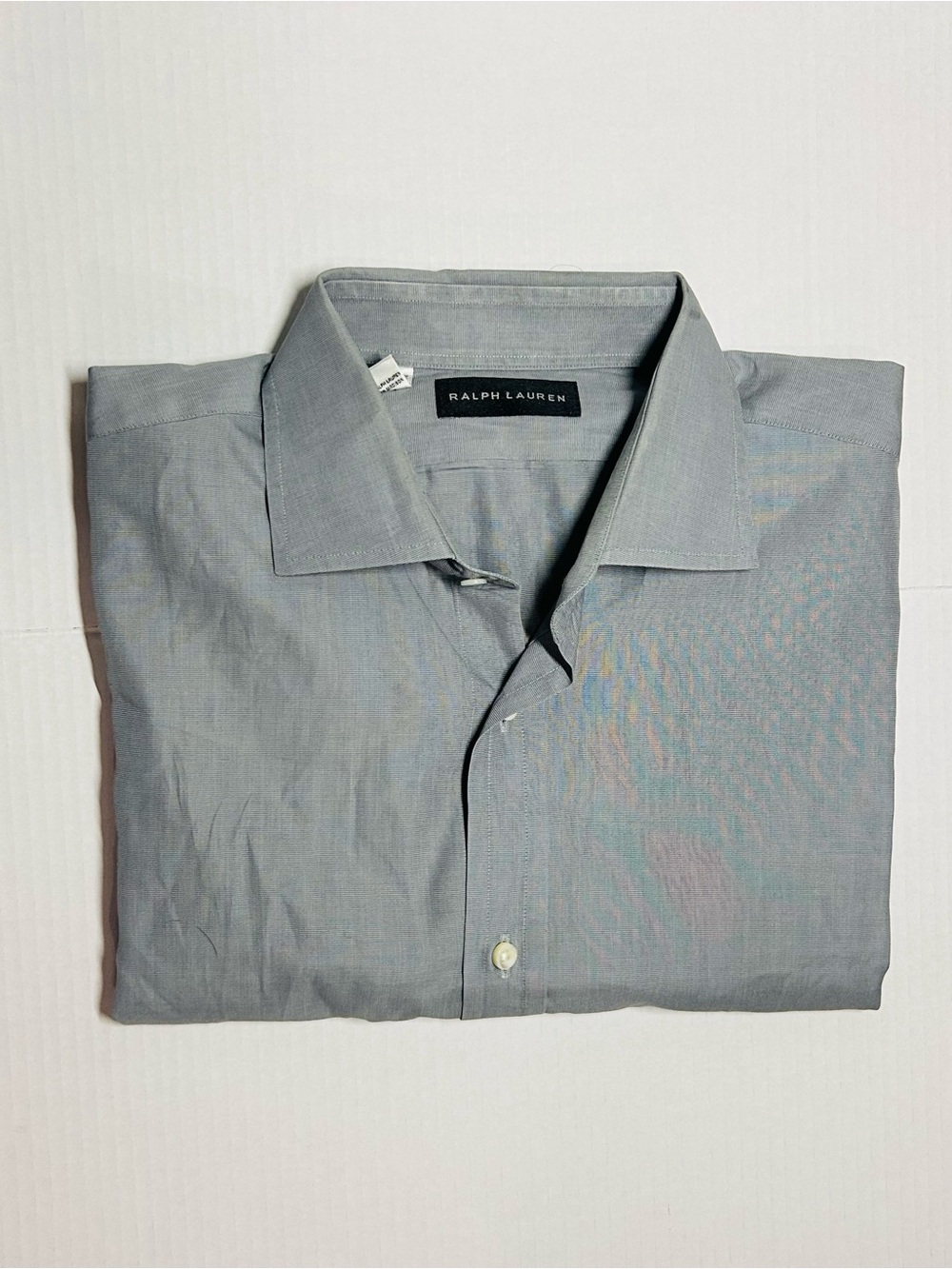 Ralph Lauren Men’s 16.5  Gray Dress Shirt Made in Italy